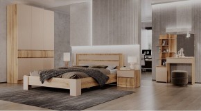 ЛЕНОРА Спальный гарнитур (модульный) кашемир в Нижнекамске - nizhnekamsk.ok-mebel.com | фото
