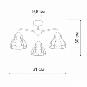 Люстра на штанге Vitaluce V3102 V3102-1/3PL в Нижнекамске - nizhnekamsk.ok-mebel.com | фото 2