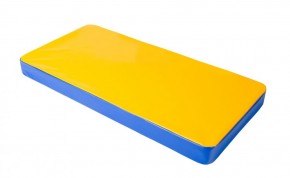 Мат гимнастический 1х0,5х0,08м цв. синий-желтый в Нижнекамске - nizhnekamsk.ok-mebel.com | фото