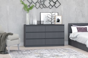 МС "Хилтон" Комод №5 1400 (6 ящ.) графит в Нижнекамске - nizhnekamsk.ok-mebel.com | фото