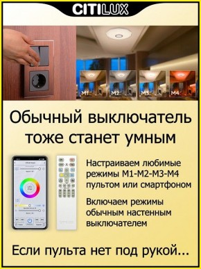 Накладной светильник Citilux Диамант Смарт CL713A30G в Нижнекамске - nizhnekamsk.ok-mebel.com | фото 6