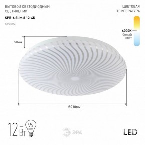 Накладной светильник Эра Slim SPB-6 Slim 8 12-4K в Нижнекамске - nizhnekamsk.ok-mebel.com | фото 2