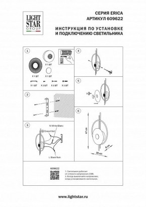 Накладной светильник Lightstar Erica 609622 в Нижнекамске - nizhnekamsk.ok-mebel.com | фото 4