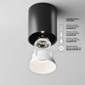 Накладной светильник Maytoni Alfa LED C064CL-12W4K-RD-B в Нижнекамске - nizhnekamsk.ok-mebel.com | фото 4