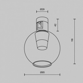 Накладной светильник Maytoni Bubble TR148-1-3W4K-B в Нижнекамске - nizhnekamsk.ok-mebel.com | фото 6