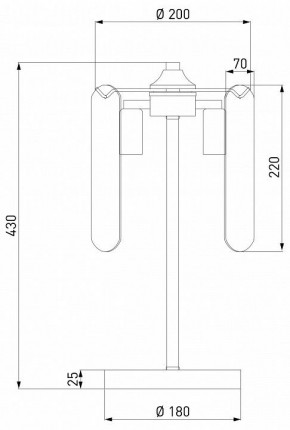 Настольная лампа декоративная Eurosvet Claire 01170/3 золото в Нижнекамске - nizhnekamsk.ok-mebel.com | фото 3
