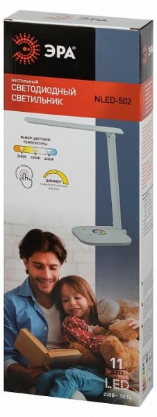 Настольная лампа офисная Эра  NLED-502-11W-W в Нижнекамске - nizhnekamsk.ok-mebel.com | фото 6
