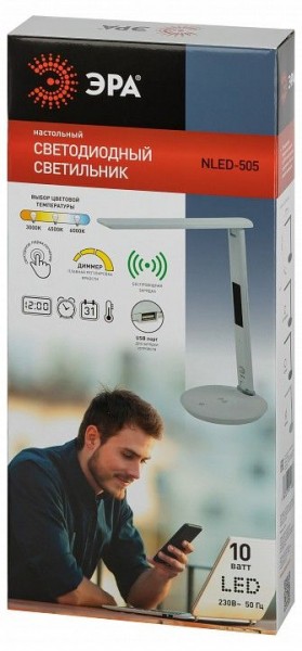 Настольная лампа офисная Эра  NLED-505-10W-W в Нижнекамске - nizhnekamsk.ok-mebel.com | фото 5