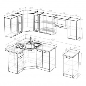 ОЛЬГА Кухонный гарнитур Оптима 1 (1300*2500 мм) в Нижнекамске - nizhnekamsk.ok-mebel.com | фото 2