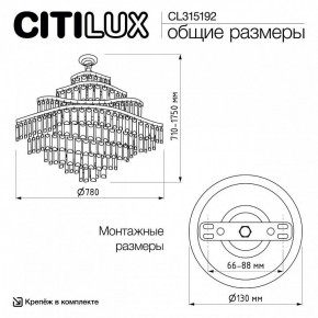 Подвесная люстра Citilux Naiad CL315192 в Нижнекамске - nizhnekamsk.ok-mebel.com | фото 6