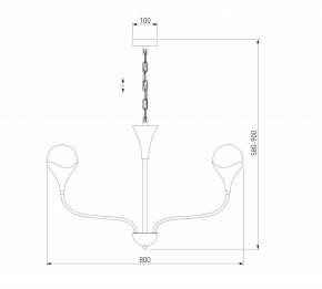 Подвесная люстра Eurosvet Calyx 60169/6 никель в Нижнекамске - nizhnekamsk.ok-mebel.com | фото 3