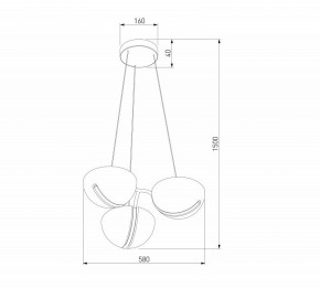 Подвесная люстра Eurosvet Emisfero 50083/3 LED золото в Нижнекамске - nizhnekamsk.ok-mebel.com | фото 6