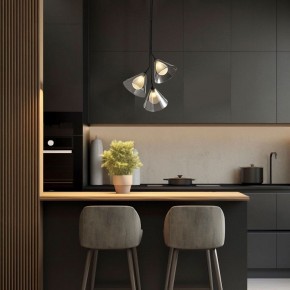 Подвесная люстра Eurosvet Enigma 70161/3 черный в Нижнекамске - nizhnekamsk.ok-mebel.com | фото 3