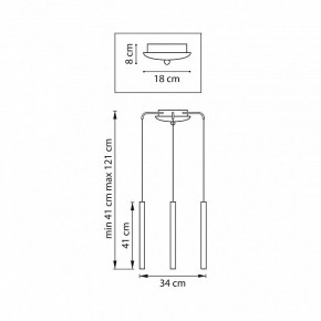 Подвесная люстра Lightstar Tubo L3T747247 в Нижнекамске - nizhnekamsk.ok-mebel.com | фото 3