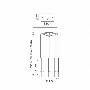 Подвесная люстра Lightstar Tubo L5T747133 в Нижнекамске - nizhnekamsk.ok-mebel.com | фото 3