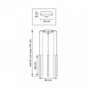 Подвесная люстра Lightstar Tubo L5T747347 в Нижнекамске - nizhnekamsk.ok-mebel.com | фото 3