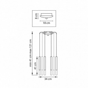 Подвесная люстра Lightstar Tubo L8T747147 в Нижнекамске - nizhnekamsk.ok-mebel.com | фото 2