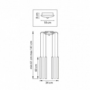 Подвесная люстра Lightstar Tubo L8T747343 в Нижнекамске - nizhnekamsk.ok-mebel.com | фото 3