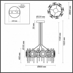 Подвесная люстра Odeon Light Magnet 5407/92L в Нижнекамске - nizhnekamsk.ok-mebel.com | фото 6