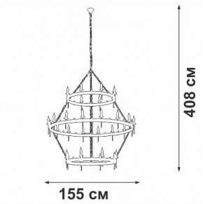 Подвесная люстра Vitaluce V1872 V1872-7/16+8+8 в Нижнекамске - nizhnekamsk.ok-mebel.com | фото 3