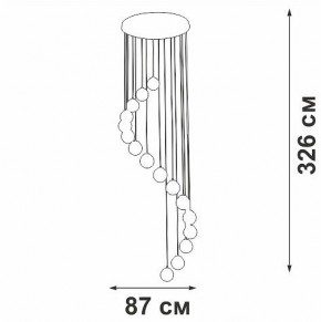 Подвесная люстра Vitaluce V2893 V2893-9/16S в Нижнекамске - nizhnekamsk.ok-mebel.com | фото 4