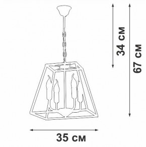 Подвесная люстра Vitaluce V4237 V4237-0/4 в Нижнекамске - nizhnekamsk.ok-mebel.com | фото 3
