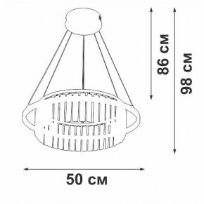 Подвесная люстра Vitaluce V54010 V54010-0/1S в Нижнекамске - nizhnekamsk.ok-mebel.com | фото 6