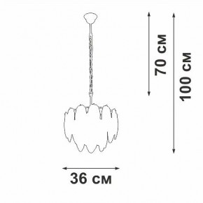 Подвесная люстра Vitaluce V5887 V5887-8/4 в Нижнекамске - nizhnekamsk.ok-mebel.com | фото 4