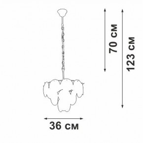 Подвесная люстра Vitaluce V5888 V5888-8/7 в Нижнекамске - nizhnekamsk.ok-mebel.com | фото 3