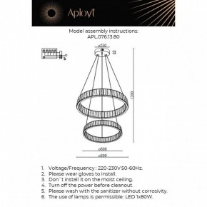 Подвесной светильник Aployt Oriann APL.076.13.80 в Нижнекамске - nizhnekamsk.ok-mebel.com | фото 2