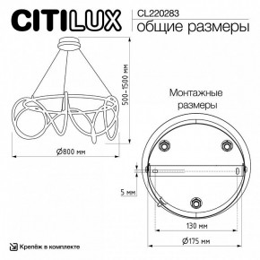 Подвесной светильник Citilux PYTHON CL220283 в Нижнекамске - nizhnekamsk.ok-mebel.com | фото 8