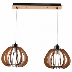 Подвесной светильник Imex MD.9012 MD.9012-2-P-BK+WOOD в Нижнекамске - nizhnekamsk.ok-mebel.com | фото