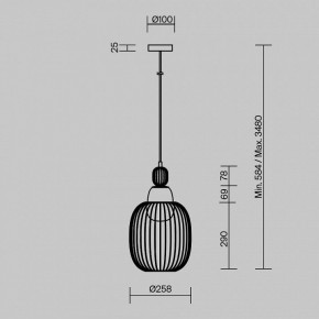 Подвесной светильник Maytoni Levitation MOD376PL-01G1 в Нижнекамске - nizhnekamsk.ok-mebel.com | фото 5