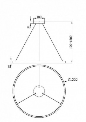 Подвесной светильник Maytoni Rim MOD058PL-L54BK в Нижнекамске - nizhnekamsk.ok-mebel.com | фото 4