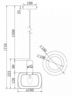 Подвесной светильник Maytoni Vision MOD411PL-01G в Нижнекамске - nizhnekamsk.ok-mebel.com | фото 7