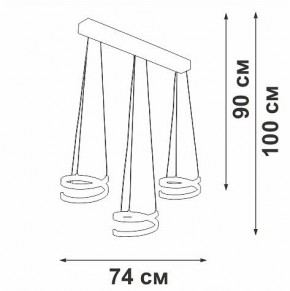 Подвесной светильник Vitaluce V3047 V3047-1/3S в Нижнекамске - nizhnekamsk.ok-mebel.com | фото 4