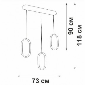 Подвесной светильник Vitaluce V3049 V3049-0/3S в Нижнекамске - nizhnekamsk.ok-mebel.com | фото 4