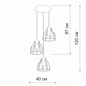 Подвесной светильник Vitaluce V3102 V3102-1/3S в Нижнекамске - nizhnekamsk.ok-mebel.com | фото 2