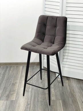 Полубарный стул CHILLI-QB графит #14, велюр / черный каркас (H=66cm) М-City в Нижнекамске - nizhnekamsk.ok-mebel.com | фото 2