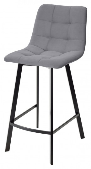 Полубарный стул CHILLI-QB SQUARE серый #27, велюр / черный каркас (H=66cm) М-City в Нижнекамске - nizhnekamsk.ok-mebel.com | фото 1