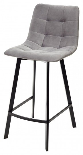 Полубарный стул CHILLI-QB SQUARE светло-серый #26, велюр / черный каркас (H=66cm) М-City в Нижнекамске - nizhnekamsk.ok-mebel.com | фото 1