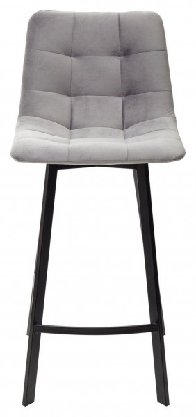 Полубарный стул CHILLI-QB SQUARE светло-серый #26, велюр / черный каркас (H=66cm) М-City в Нижнекамске - nizhnekamsk.ok-mebel.com | фото 3