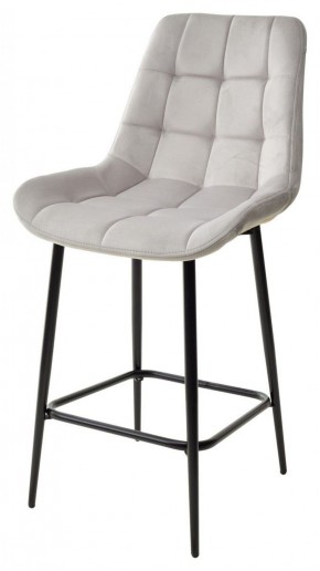 Полубарный стул ХОФМАН, цвет H-09 Светло-серый, велюр / черный каркас H=63cm М-City в Нижнекамске - nizhnekamsk.ok-mebel.com | фото