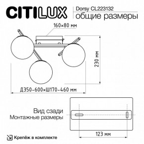 Потолочная люстра Citilux Dorsy CL223132 в Нижнекамске - nizhnekamsk.ok-mebel.com | фото 12