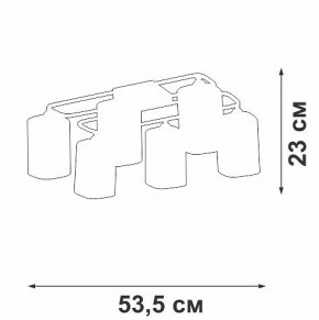 Потолочная люстра Vitaluce V3092 V3092-1/6PL в Нижнекамске - nizhnekamsk.ok-mebel.com | фото 4