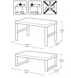 Раскладной стол Лион с регулируемой высотой столешницы (Lyon rattan table) графит (h400/650) в Нижнекамске - nizhnekamsk.ok-mebel.com | фото 3