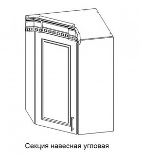 Секция навесная угловая "Верона" (600*600) в Нижнекамске - nizhnekamsk.ok-mebel.com | фото