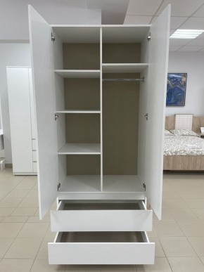 Шкаф 2-ств. с 2 ящиками "Бьянко" в Нижнекамске - nizhnekamsk.ok-mebel.com | фото 2