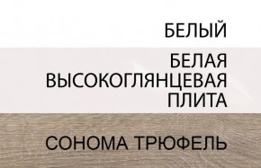 Шкаф 2D/TYP 20A, LINATE ,цвет белый/сонома трюфель в Нижнекамске - nizhnekamsk.ok-mebel.com | фото 4