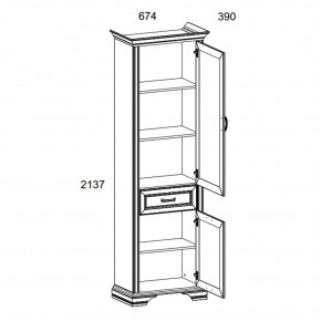 Шкаф 2D1S, MONAKO, цвет Сосна винтаж/дуб анкона в Нижнекамске - nizhnekamsk.ok-mebel.com | фото 3